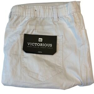 Victorious Drop Crotch Jogger Pants 5XL White Drawstring Elastic NEW with‎ Tags